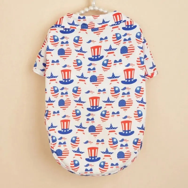 Multicolor Shirt for Small and Medium Dogs, Polyester Dog Outfit for Holidays, Travel, Home and Parties