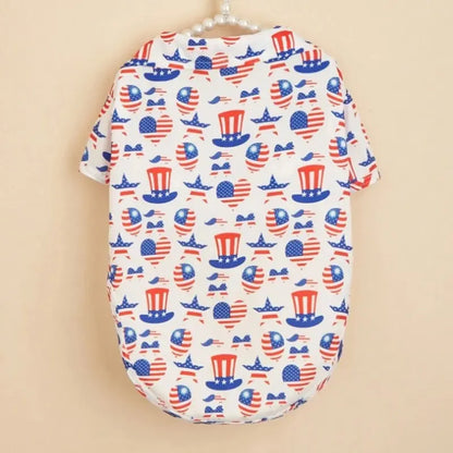 Multicolor Shirt for Small and Medium Dogs, Polyester Dog Outfit for Holidays, Travel, Home and Parties