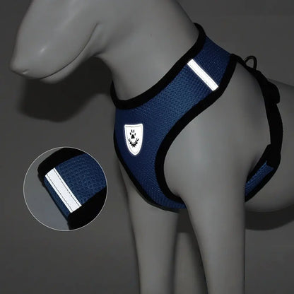 New Pet Dog Cat Harness, Outdoor Leash Collar, Reflective Harness, Anti-Shock Safety Gear, Small Size, Ideal for Dogs & Cats, Universal Harness, Qys Model