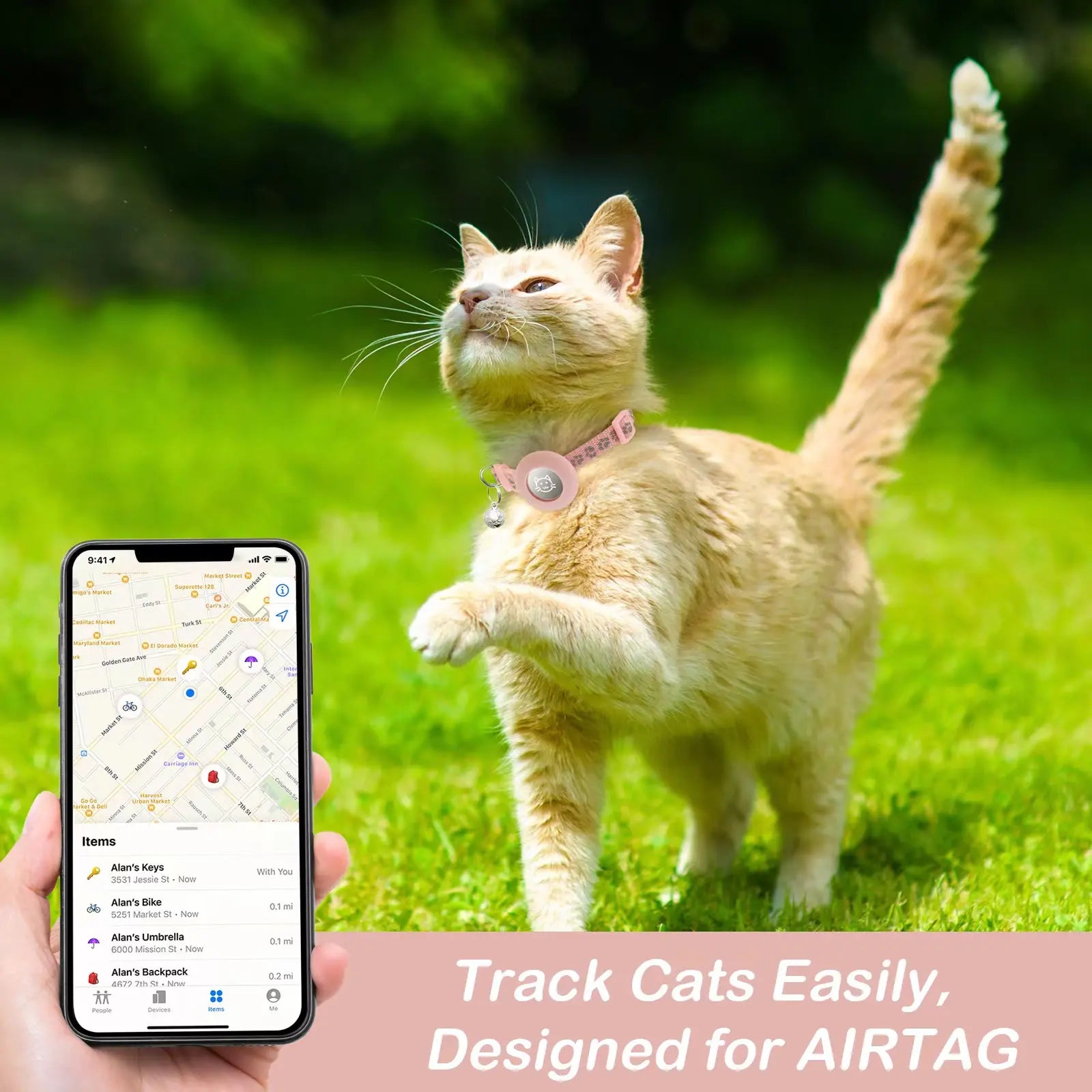 2 Pack Airtag Cat Collar Breakaway with Bell,Reflective Kitten Collar with Cat Collar Airtag Holder,Adjustable 7-12In,Safety Buckle for Girl Boy Cats,Pet Supplies,Accessories,Gifts(No Airtag Included)