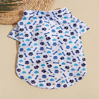 Multicolor Shirt for Small and Medium Dogs, Polyester Dog Outfit for Holidays, Travel, Home and Parties