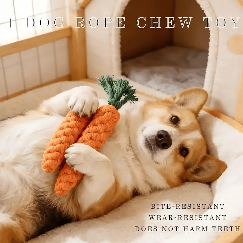 Durable Chew Resistant Dog Toy, Heavy Interactive Teeth Grinding Toy for Medium Large Dogs, Interactive Tough Chewer, Strong Anti-Chew, Tug-Of-War & Solo Play