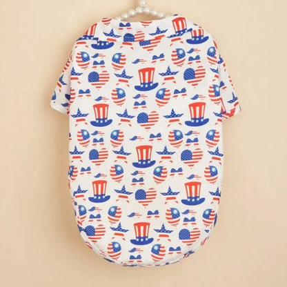Multicolor Shirt for Small and Medium Dogs, Polyester Dog Outfit for Holidays, Travel, Home and Parties