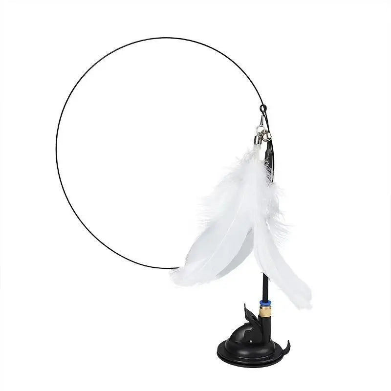 Viral Cat Toy! Suction Cup Feather Interactive Kitten Wand That Cats Go Crazy For
