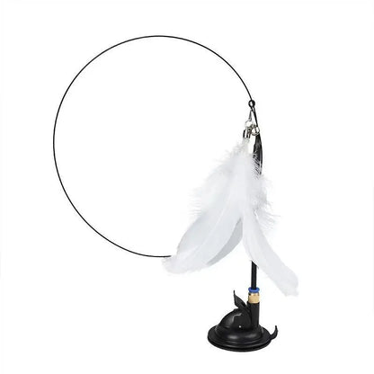 Viral Cat Toy! Suction Cup Feather Interactive Kitten Wand That Cats Go Crazy For