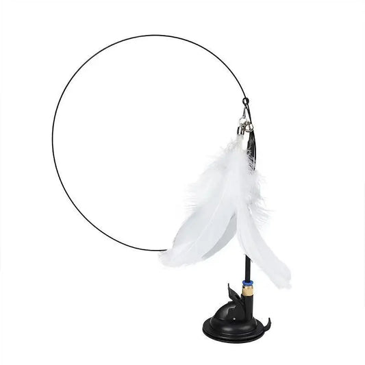 Viral Cat Toy! Suction Cup Feather Interactive Kitten Wand That Cats Go Crazy For