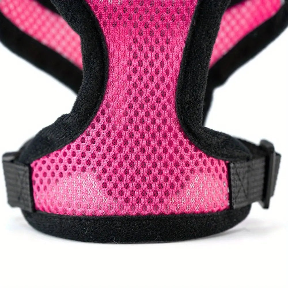 New Pet Dog Cat Harness, Outdoor Leash Collar, Reflective Harness, Anti-Shock Safety Gear, Small Size, Ideal for Dogs & Cats, Universal Harness, Qys Model