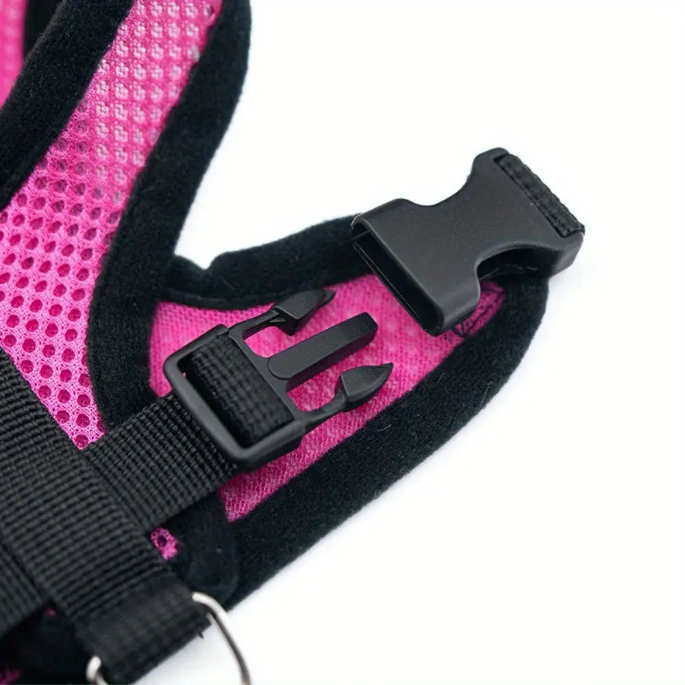 New Pet Dog Cat Harness, Outdoor Leash Collar, Reflective Harness, Anti-Shock Safety Gear, Small Size, Ideal for Dogs & Cats, Universal Harness, Qys Model