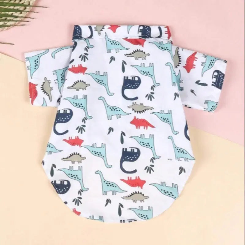 Multicolor Shirt for Small and Medium Dogs, Polyester Dog Outfit for Holidays, Travel, Home and Parties