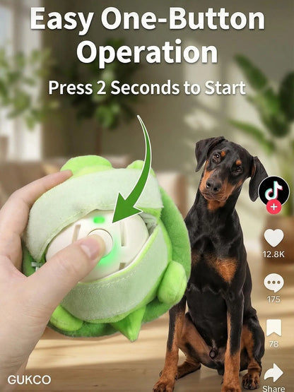 Motion-Activated Interactive Dog Ball - USB Rechargeable Automatic Rolling Toy for Dogs and Cats, Durable Indoor/Outdoor Self-Play Solution for Boredom Relief